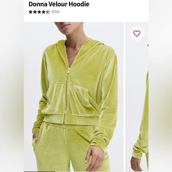 Fabletics Velour Track Suit in Golden Leaf Medium, Donna Velour Hoodie, Emma Leg - Picture 11 of 12